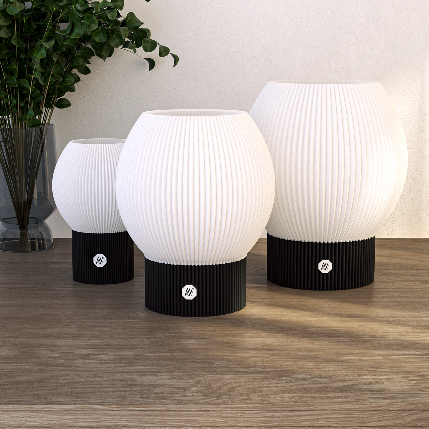 ampe de chevet Linea M allumée – lumière douce pour ambiance chaleureuse