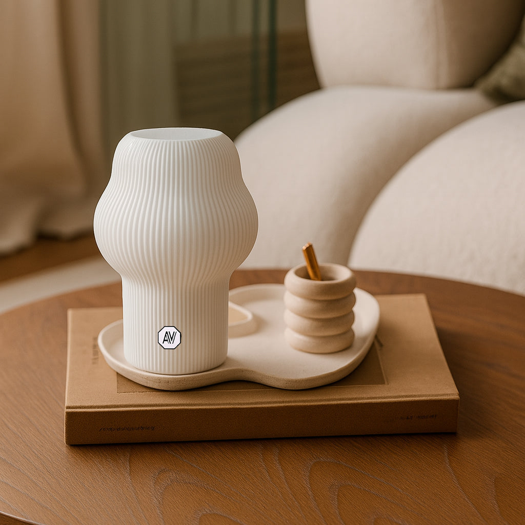 Lampe blanche CLOUD S au look épuré – design écologique et minimaliste par AubeVolume